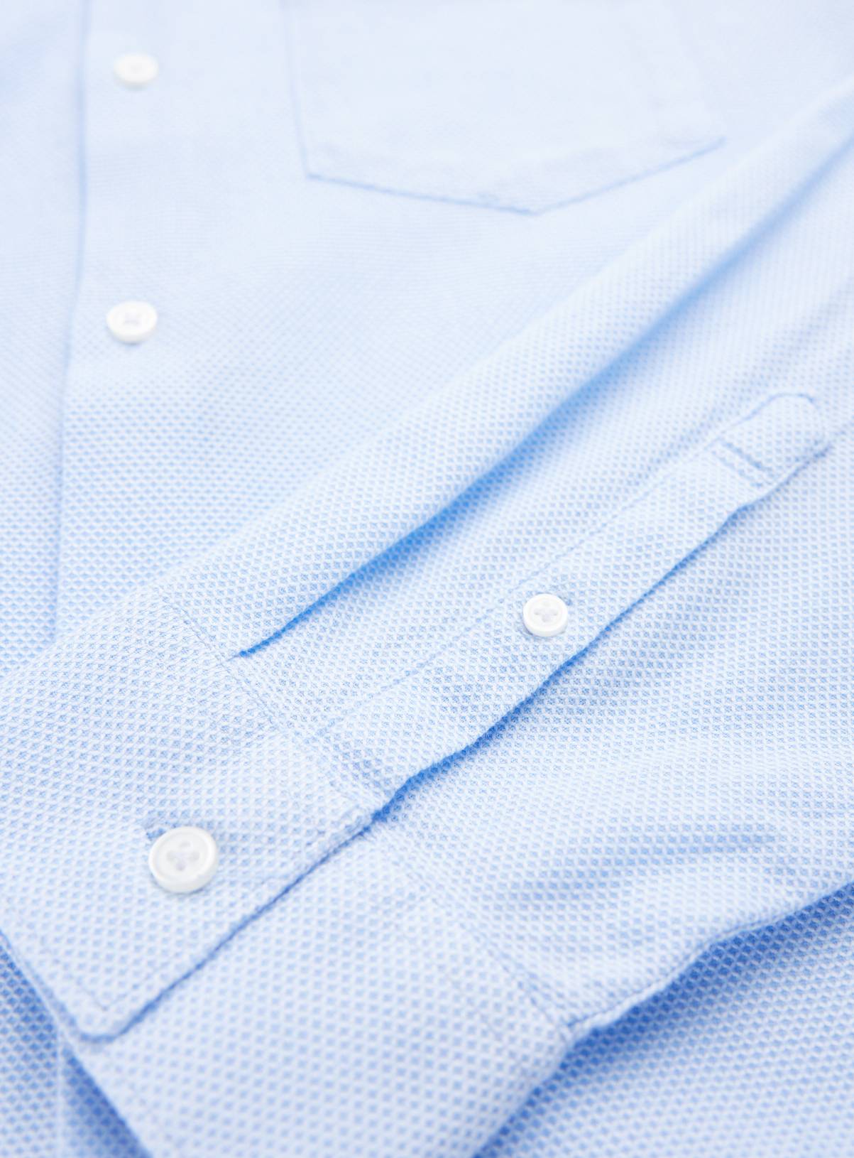 Light Blue Jacquard Texture Regular Fit Long Sleeve Shirt 19.5 - Image 4